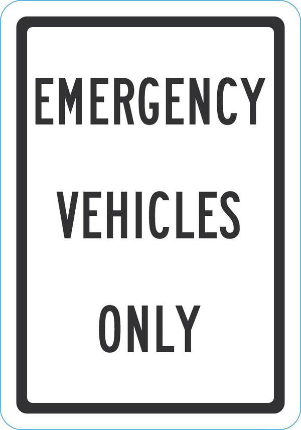 Emergency Vehicle Parking Sign T1-1813-DG_12x18