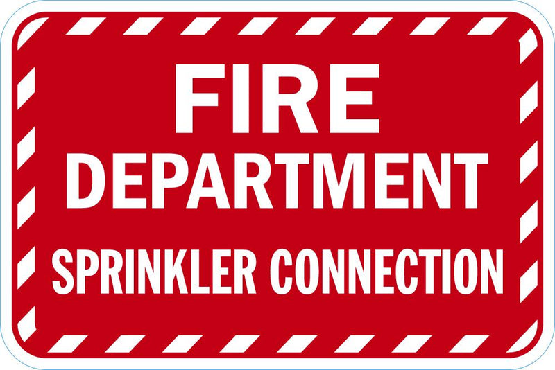 Fire Department Key Sign Fire Department Connection Sign T1-1821-DG_18x12