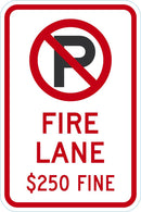 Fire Lane Sign T1-1829-DG_12x18
