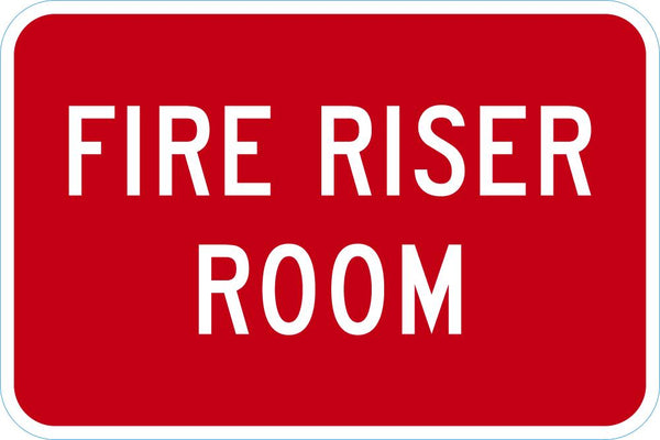 Fire Riser Room Sign T1-1832-DG_18x12