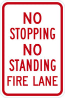 Fire Lane Sign T1-1842-DG_12x18