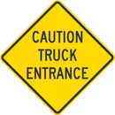 Truck Entrance Traffic Sign T1-1867-DG_12x12