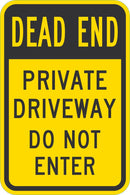 Private Drive & Road Traffic Sign T1-1869-DG_12x18