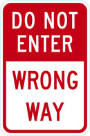 Do Not Enter & Wrong Way Traffic Sign T1-1876-DG_12x18