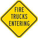 Fire Trucks Entance Sign T1-1913-DG_12x12