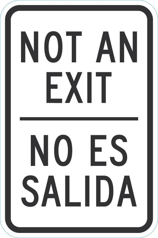 No Exit Sign For Parking Lots T1-1918-DG_12x18