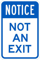 No Exit Sign For Parking Lots T1-1920-DG_12x18
