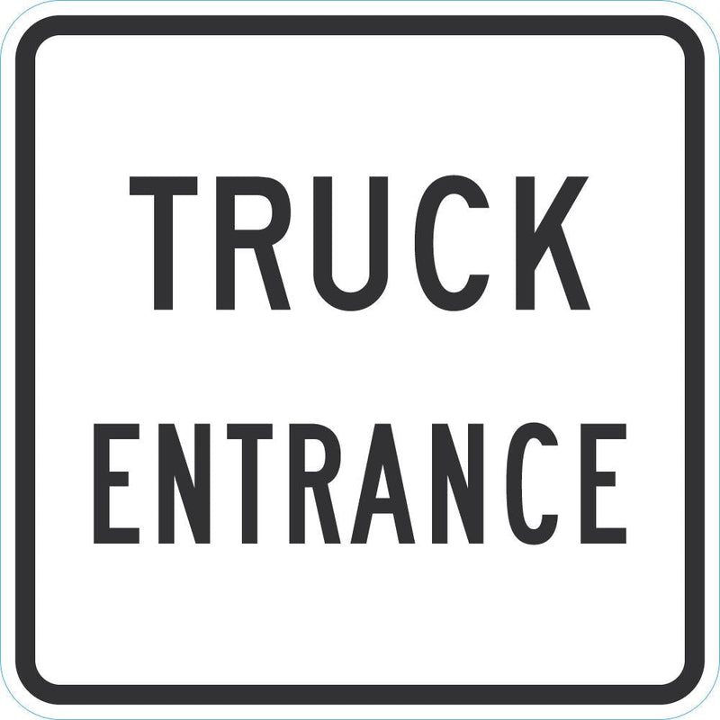 Truck Entrance Sign For Parking Lots T1-1935-DG_18x18