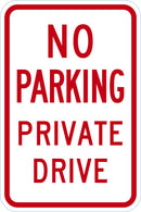 No Parking Sign T1-3029-DG_12x18