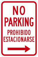 No Parking Sign T1-3035-DG_12x18