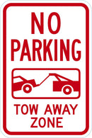 Tow Zone No Parking Sign T1-3054-EG_12x18