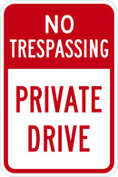 No Trespassing Sign T1-3125-DG_12x18