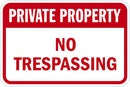 No Trespassing Sign T1-3158-EG_18x12