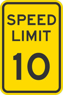 Speed Limit Warning Traffic Sign T1-5010-DG_12x18