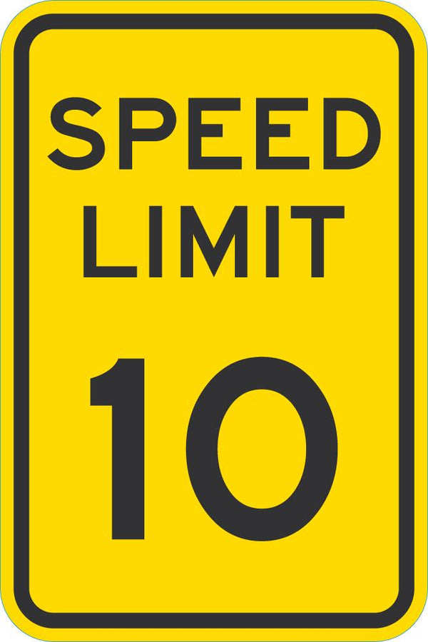 Speed Limit Warning Traffic Sign