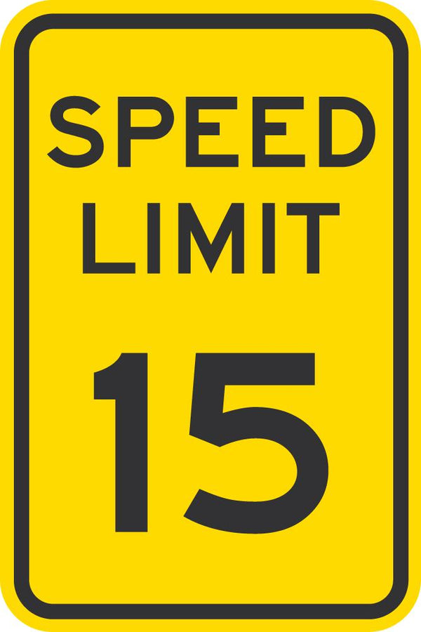 Speed Limit Warning Traffic Sign