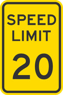 Speed Limit Warning Traffic Sign T1-5018-DG_12x18