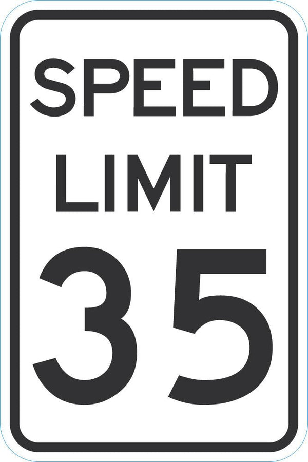 Speed Limit 35 Traffic Sign