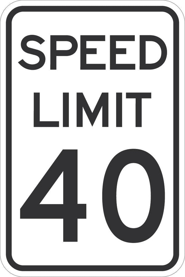Speed Limit 40 Traffic Sign