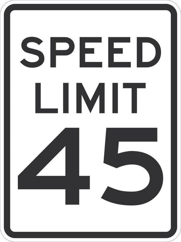 Speed Limit 45 Traffic Sign T1-5028-DG_18x24