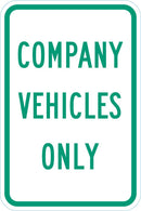 Company Vehicles Parking Sign T1-5298-DG_12x18