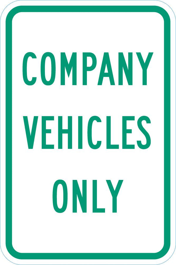 Company Vehicles Parking Sign T1-5298-DG_12x18