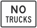 No Trucks Traffic Sign T1-5709-EG_24x18
