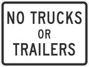 No Trucks Traffic Sign T1-5713-DG_18x12