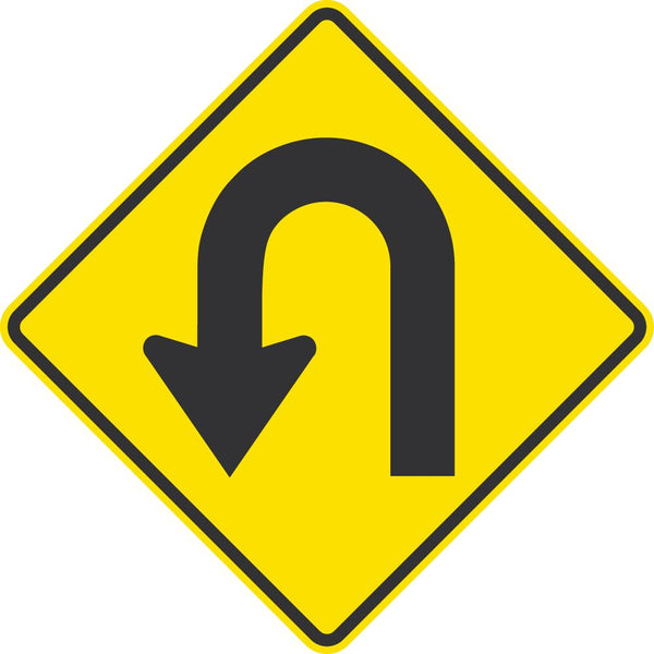 Hairpin Curve Left Traffic Sign T1-6075-DG_24x24