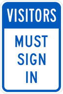 Visitors Must Sign In T1-6113-DG_12x18