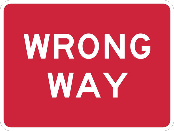 Wrong Way Traffic Sign