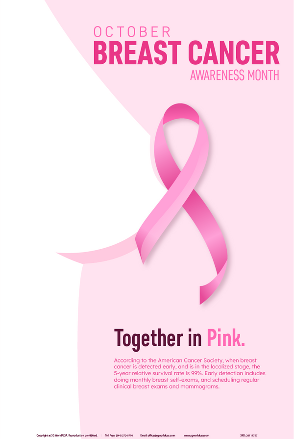 Together in Pink Breast Cancer Awareness Signs