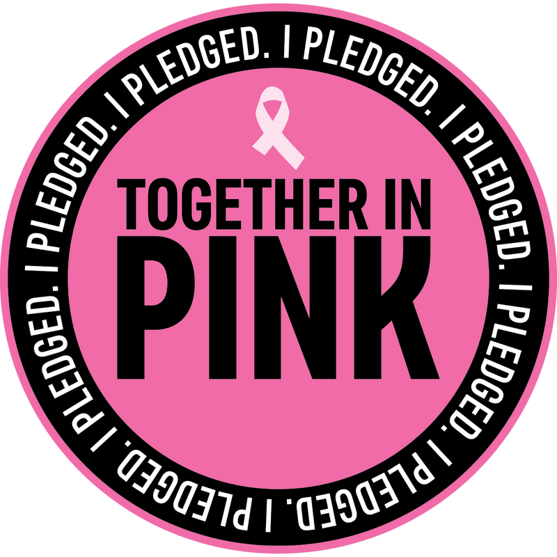 I Pledged! Together in Pink Hard Hat Sticker