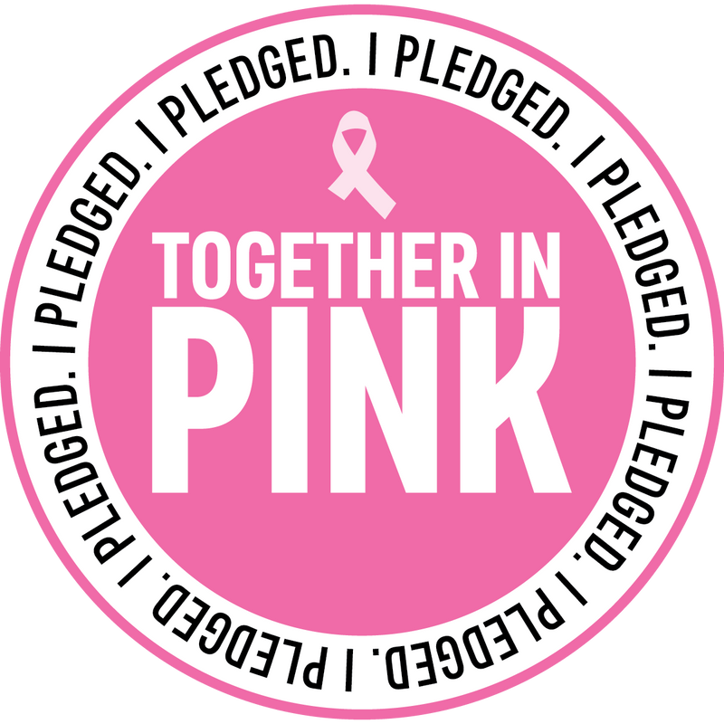 I Pledged! Together in Pink Hard Hat Sticker