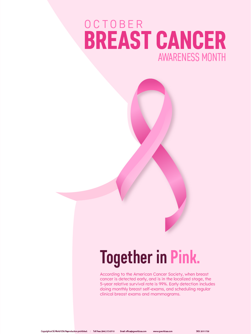 Together in Pink Breast Cancer Awareness Signs