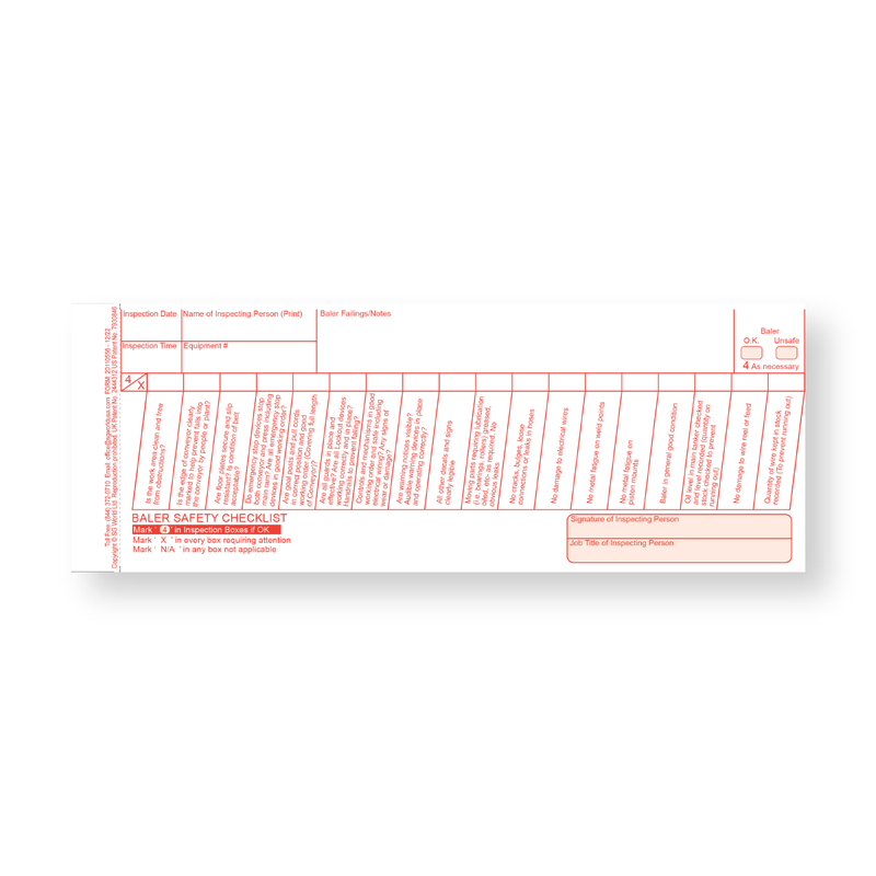 Baler Inspection Checklist Solution Starter Kit