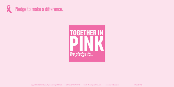 We Pledge.. Together in Pink Breast Cancer Awareness Banner