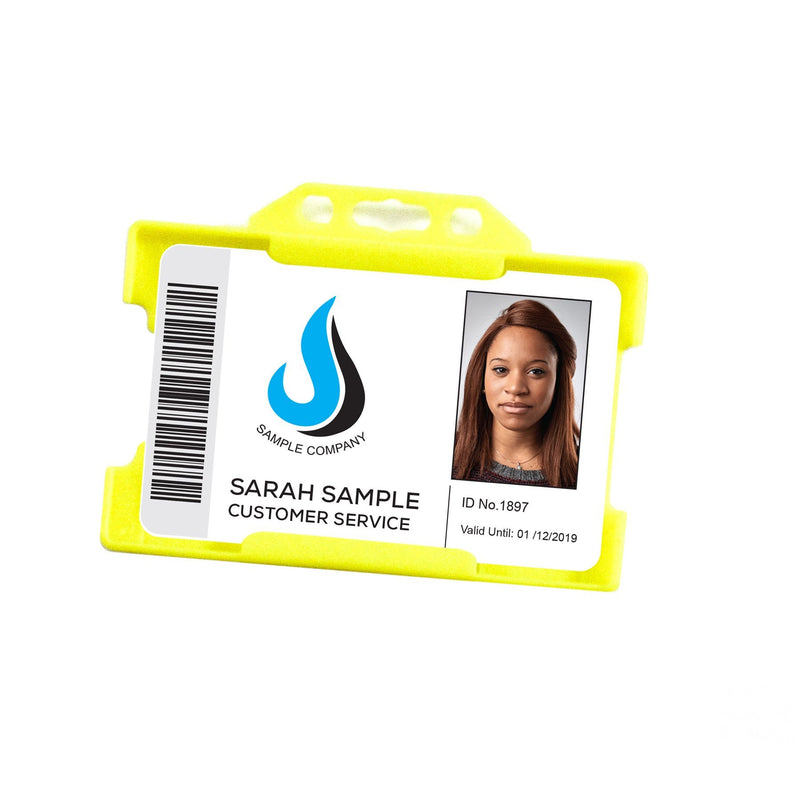 Rigid ID Badge Holder with Open Front: Landscape Orientation (per Pack of 10)