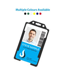 Rigid ID Badge Holder with Open Front: Portrait Orientation (Pack of 10)