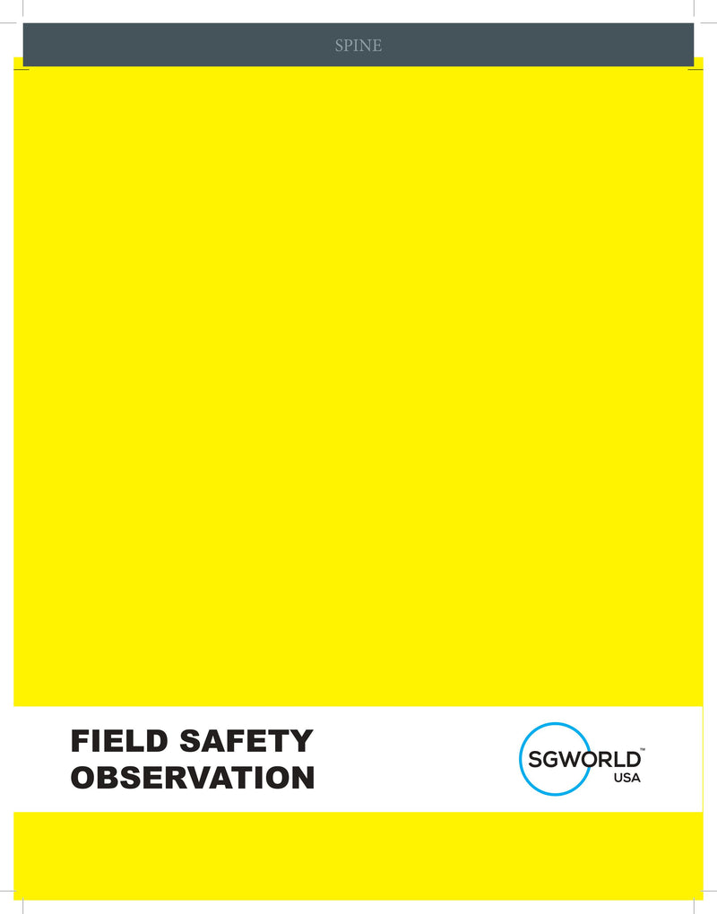 Field Safety Observation Book - 30 Carbon Copy Forms