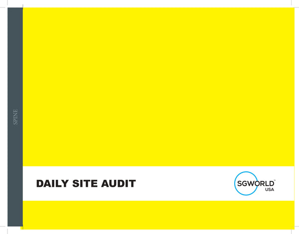 Daily Site Audit Book of 30 Carbon Copy Forms