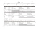 Daily Site Audit Book of 30 Carbon Copy Forms