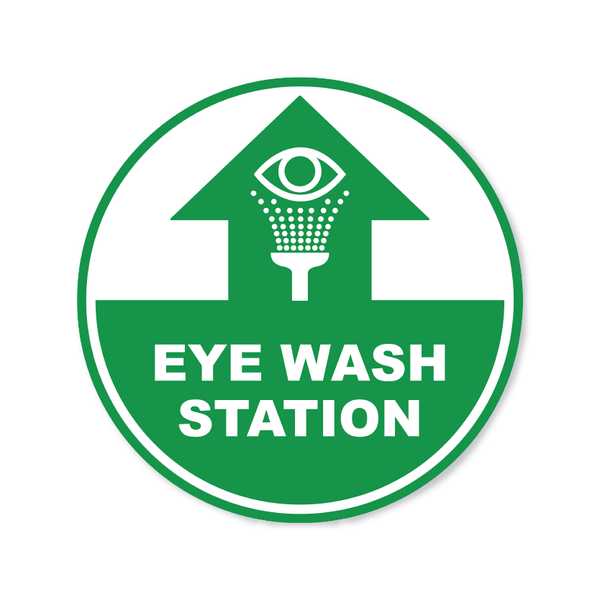 eyewash-station-graphic-and-arrow-circle-anti-slip-floor-sticker for Free Printable Eyewash Station Sign Eyewash Station (Graphic And Arrow) - Circle Anti-Slip Floor Sticker - for Free Printable Eyewash Station Sign