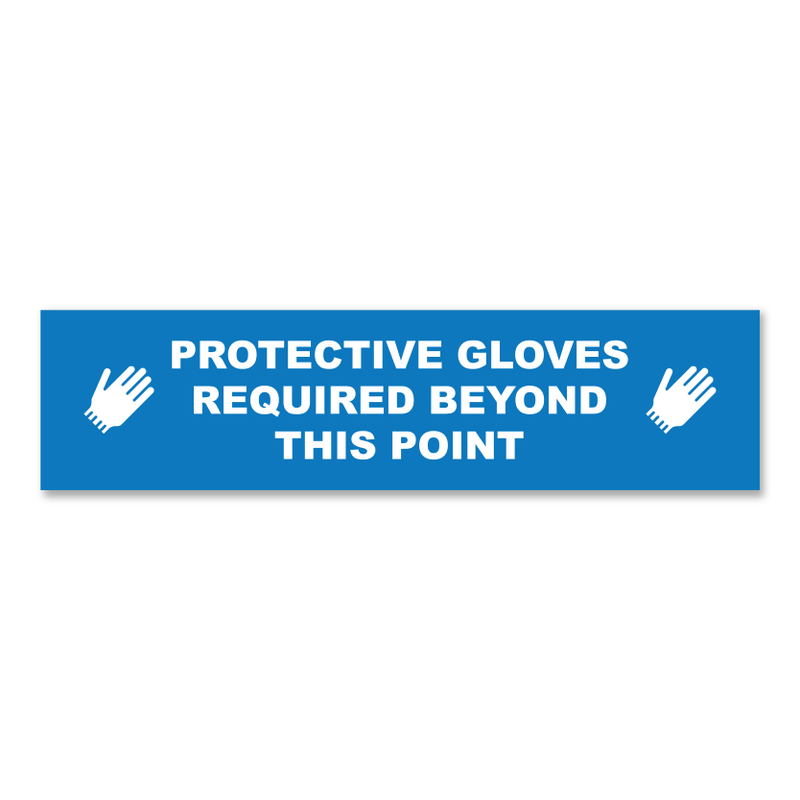 Protective Gloves Required Beyond This Point - Threshold Anti-Slip Floor Sticker – 12" x 48"