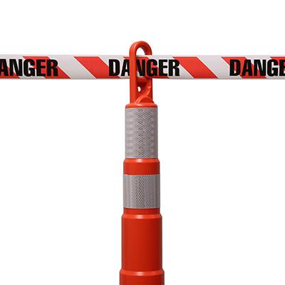 Striped Danger Barricade Tape - 3'' Wide x 1000' Long