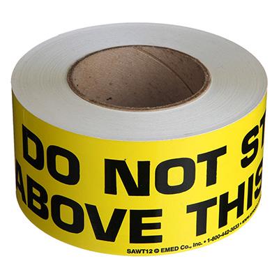 Do Not Stack Above This Line Message Adhesive Tape - 3'' x 200'